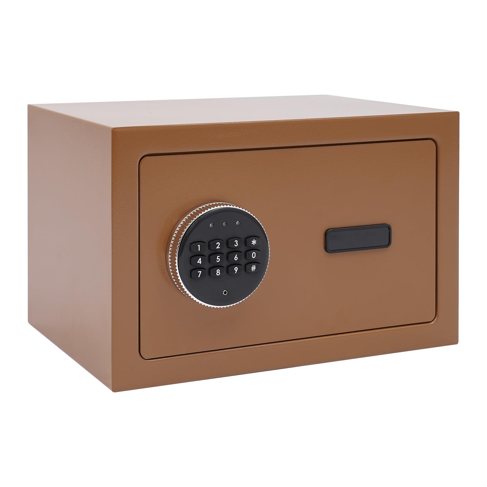 Cassaforte con password digitale e chiave di emergenza, funzione di allarme, 31 × 20 × 20 cm, cassaforte sicura per casa, ufficio e hotel (caffè)