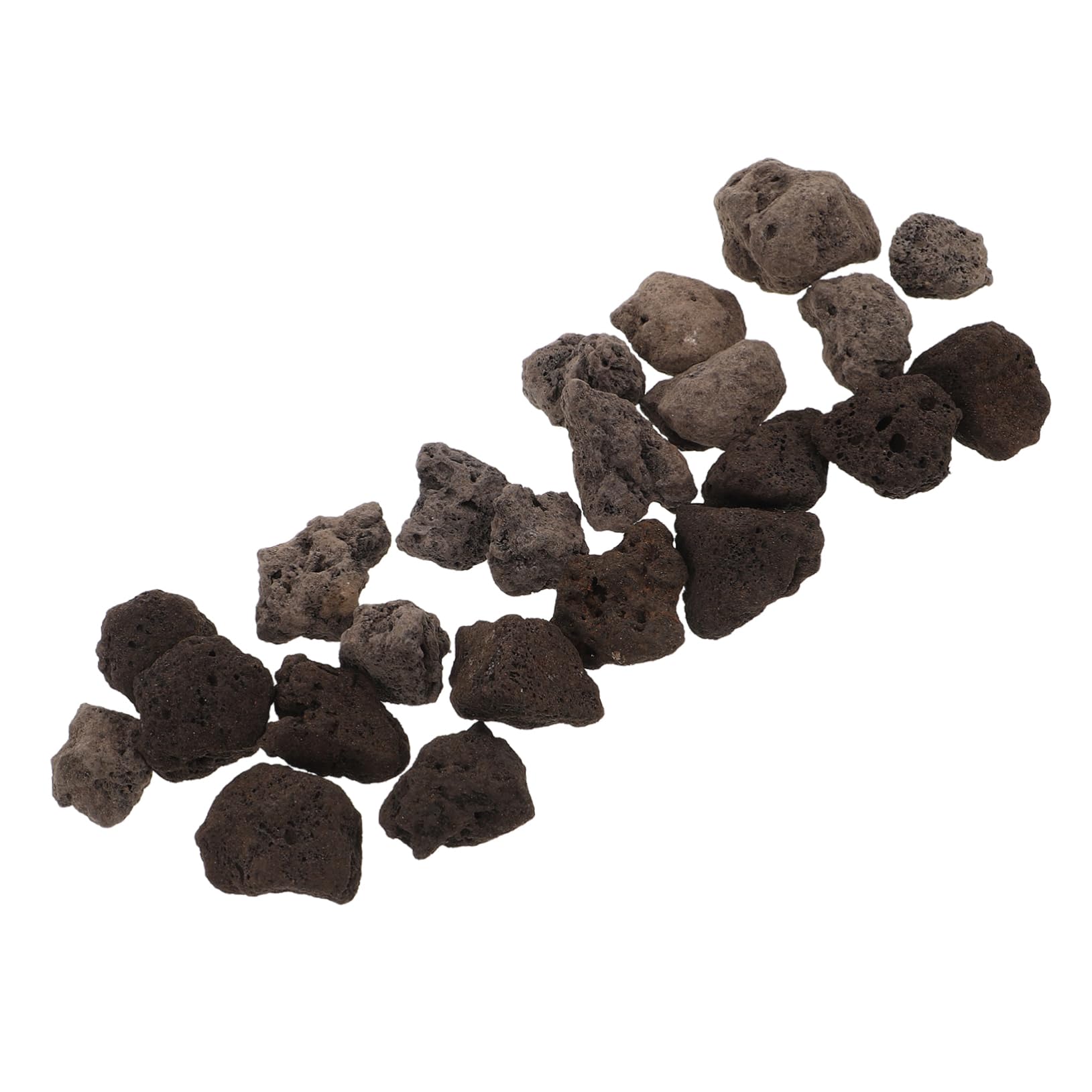 HANABASS Volcanic Stone Black Obsidian Decorative Rocks for Garden Aquarium Plant Decor 200g