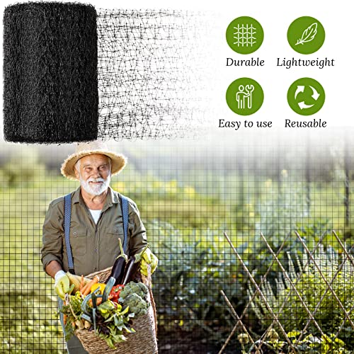 Windyun 6 Pack Deer Bird Fence Netting For Garden 7 X 100 Feet Chicken Poultry Netting Black Netting With 300 Pcs Cable Ties For Protection Fruit Trees Vegetables Plants From Animals #TOP6