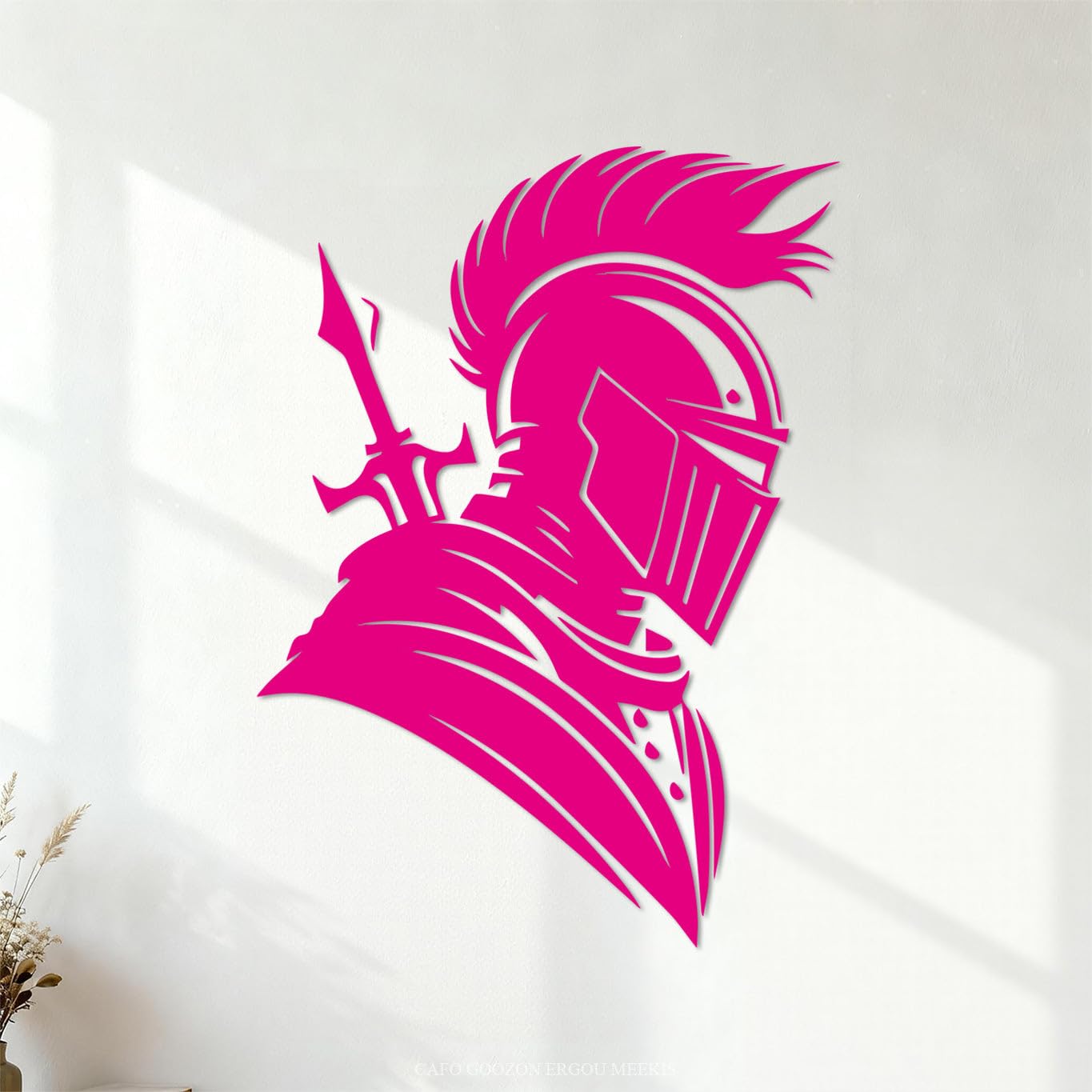 Wall Decals Knight Warrior Knight 35x48.1cm Car Body Decoration Rosered — image 1
