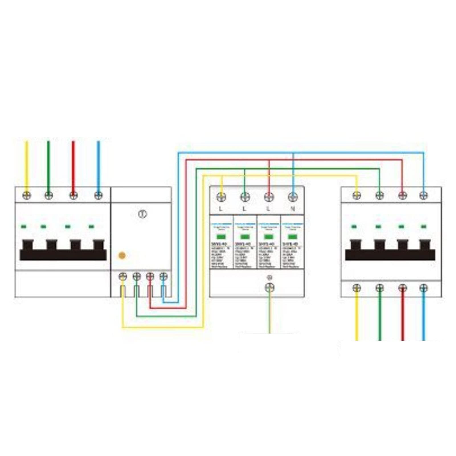 Photovoltaic whole house surge protector 275V 2p 100KA low voltage monitoring lightning arrester lighting protection device voltage lightning arrester distribution device distribution box(4p)
