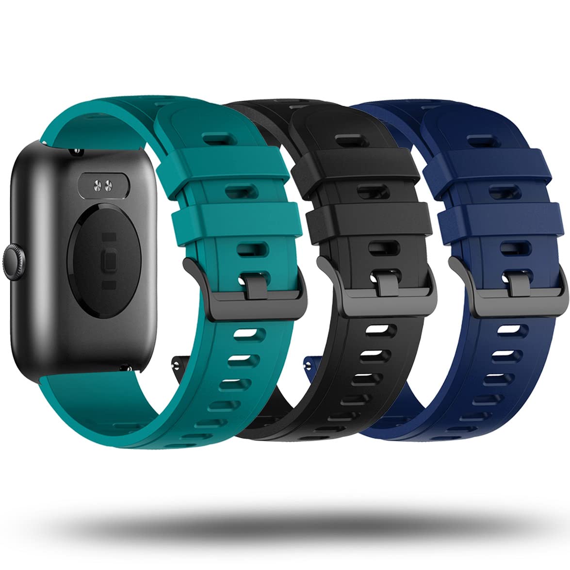 smaateSilicon Watch Band Compatible with TOZO S2 PRO 44mm 1.69” smartwatch, Breathable Sport Replacement Strap for Women or Men