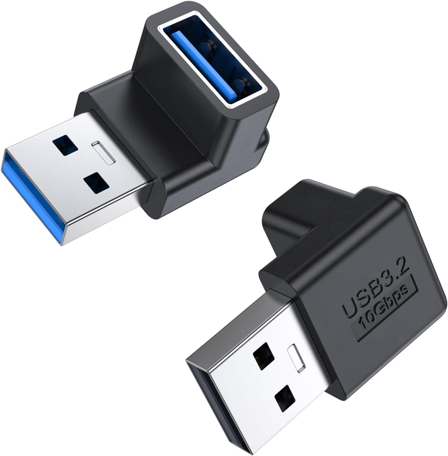 Tobo 90 Degree USB 3.1 Adapter10Gbps USB Extender Adapter, USB 3.1 Male to Female Type A to Type A Cable Adapter, UP & Down USB Adapter for Hard Drive, Keyboard, Laptop TD-1075TC Pack of 2-picture-36