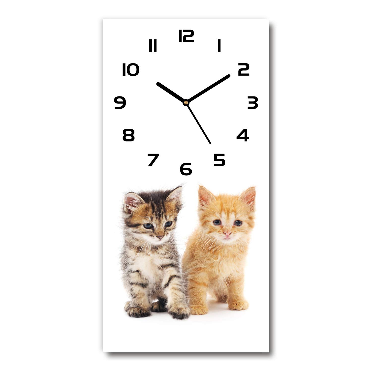 Horloge en verre 30x60cm Tulup, impression haute définition sur verre de sécurité design