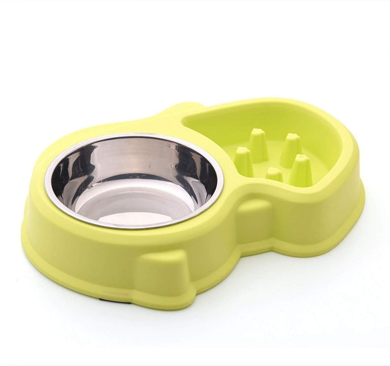 Emily Pets Stainless Steel 2 in 1 Removable Food Water Bowl & SlowPet Feeder for Cat & Dog (Green) (B08MC92QX3) Amazon Price History, Amazon Price Tracker