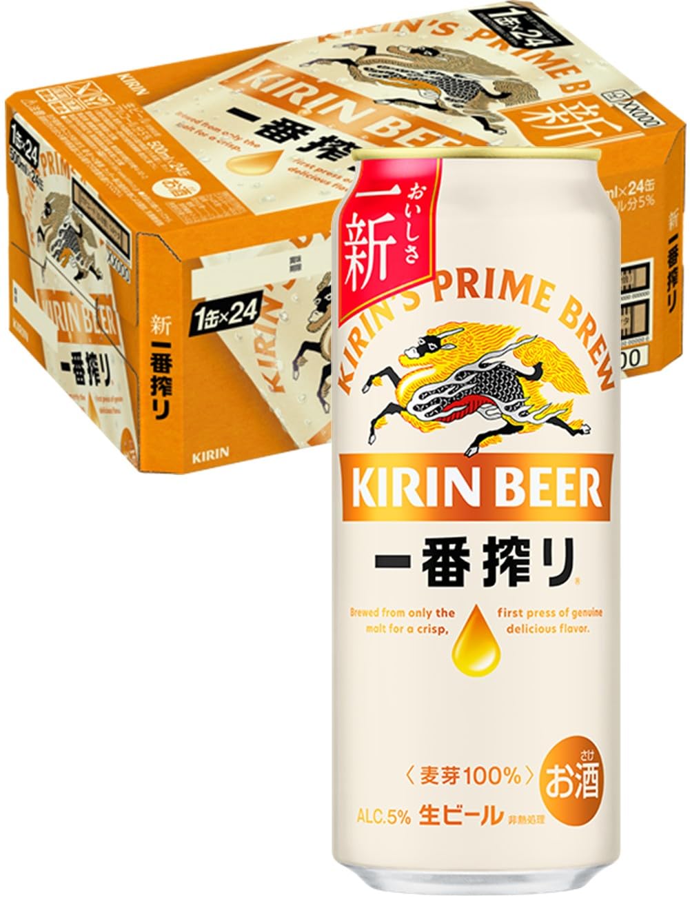 Amazon.co.jp: 一番搾り キリン ビール 500ml 24本 生ビール [おいしい