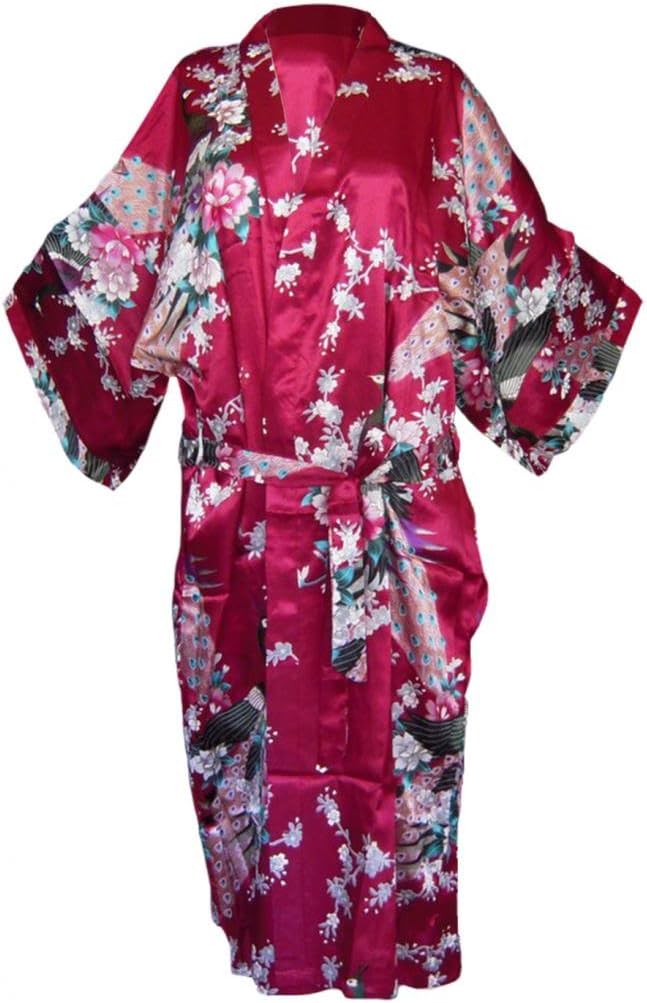 BenThai Products BTP! Peacock Premium Dressing Gown Kimono Robe Light Weight Lounge Wear 17 Colours