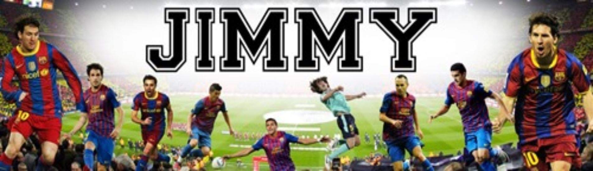 Barcelona FC - 8.5"x30" Personalized Name Poster, Customize Name Sign, Birthday Party Banner