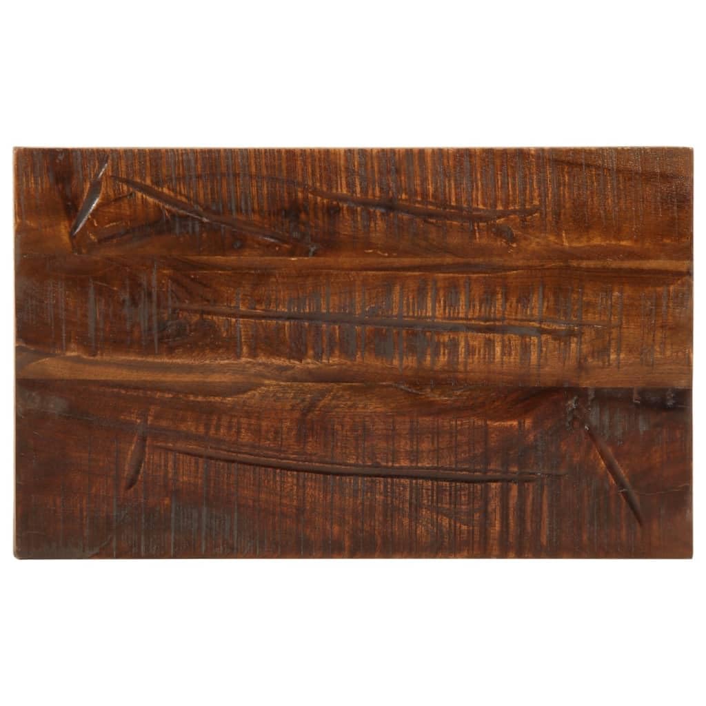 Tablero de mesa de 50 x 20 x 3,8 cm, rectangular, madera de mango de teca reciclada, diseño rústico, fácil de limpiar, mesa de cocina, comedor, para salón, cocina, oficina