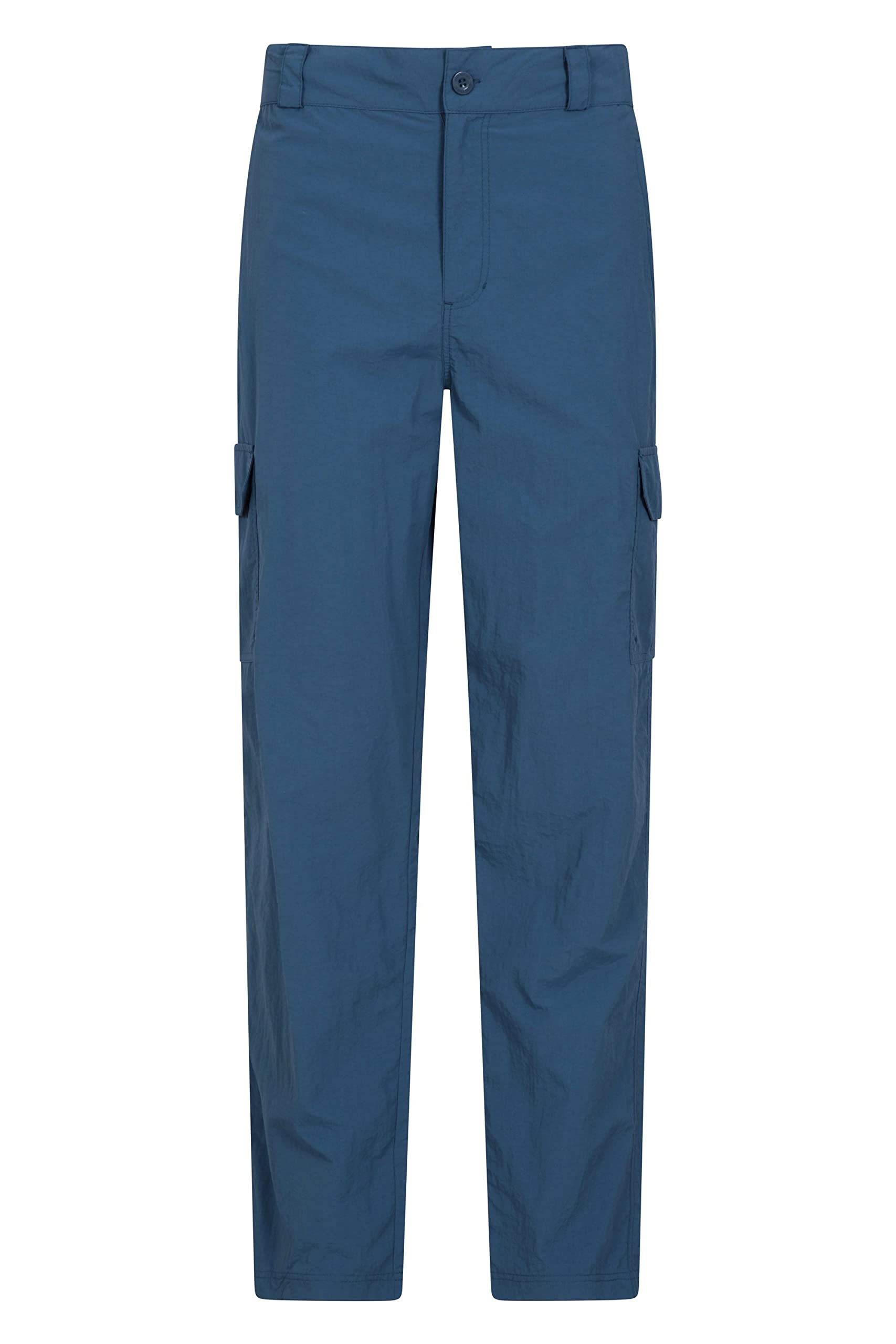 Mountain Warehouse Men's Blue (Short Length) The Explore Trousers - Shrink & Fade Resistant Trousers, Quick Dry Hiking Pants With Pockets - For Spring Summer, Running, Walking W36