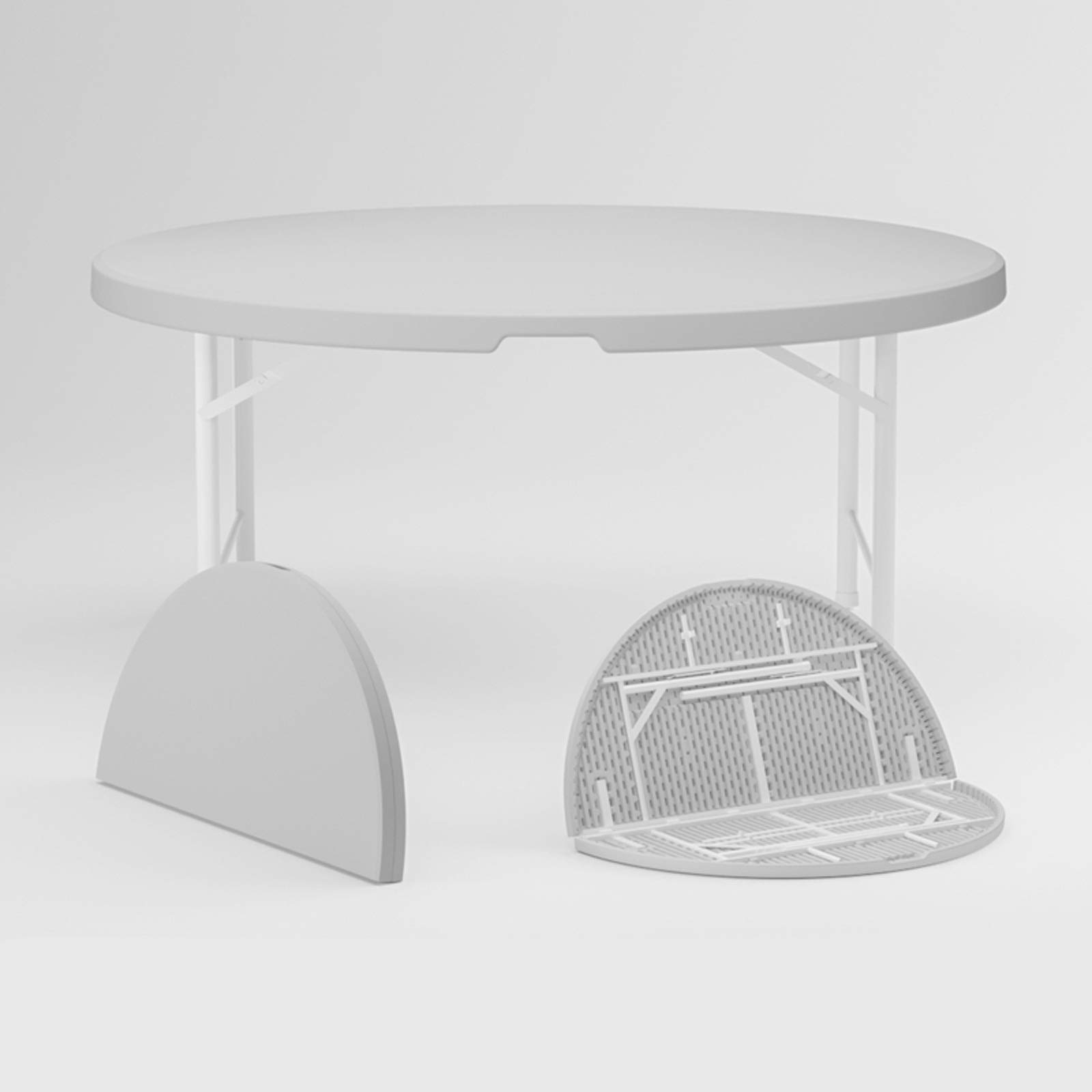 Table d'appoint pliante de qualité supérieure grise 122cm FACAI