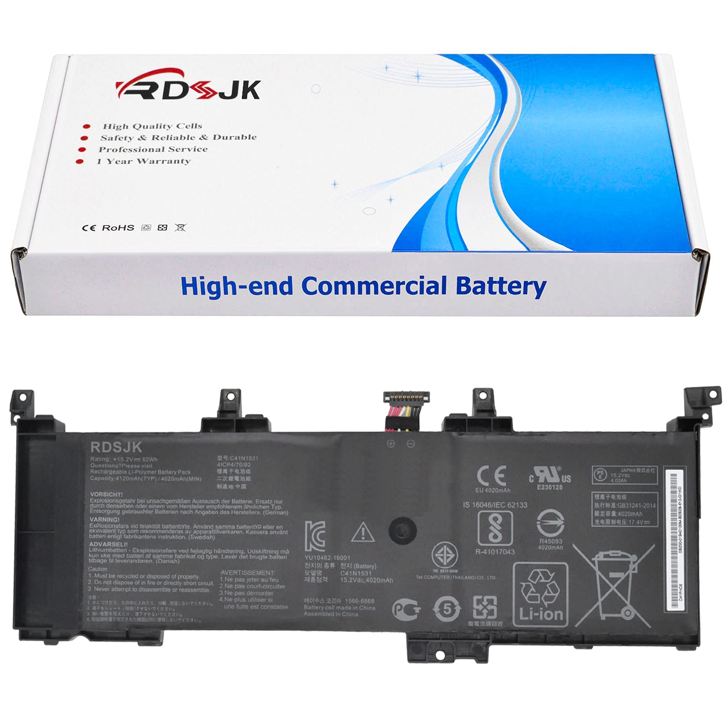 Amazon.com: RDSJ C41N1531 Laptop Battery for Asus (ROG Strix