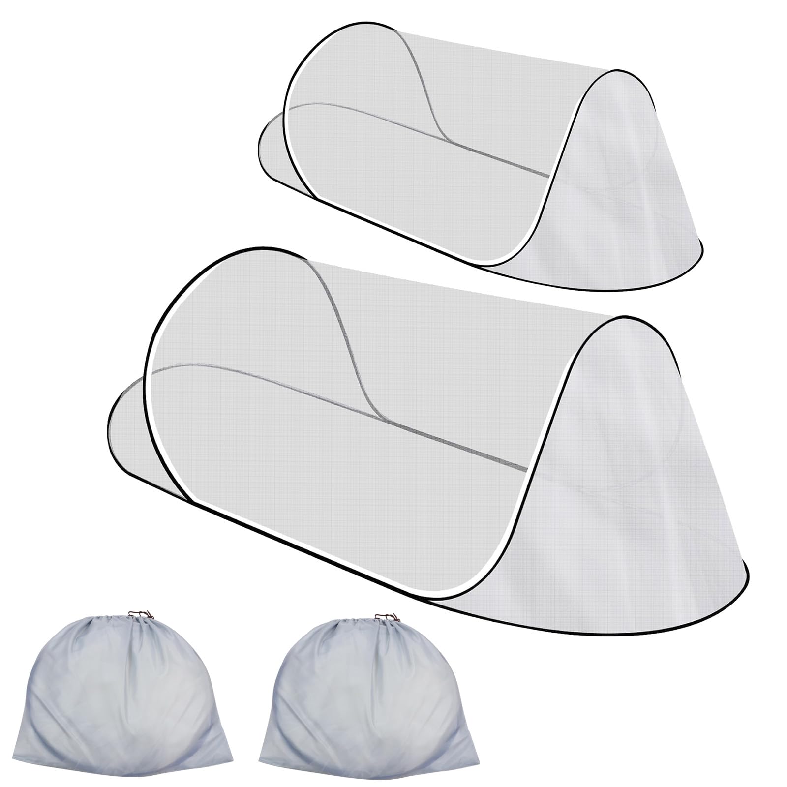 VirgoCCY Foldable Pop-Up Mosquito Net Portable Large Ultra Light Mosquito Net, Free Installation-Suitable for Baby Adults Bedroom, Camping, nap, Patio, 2-Pack