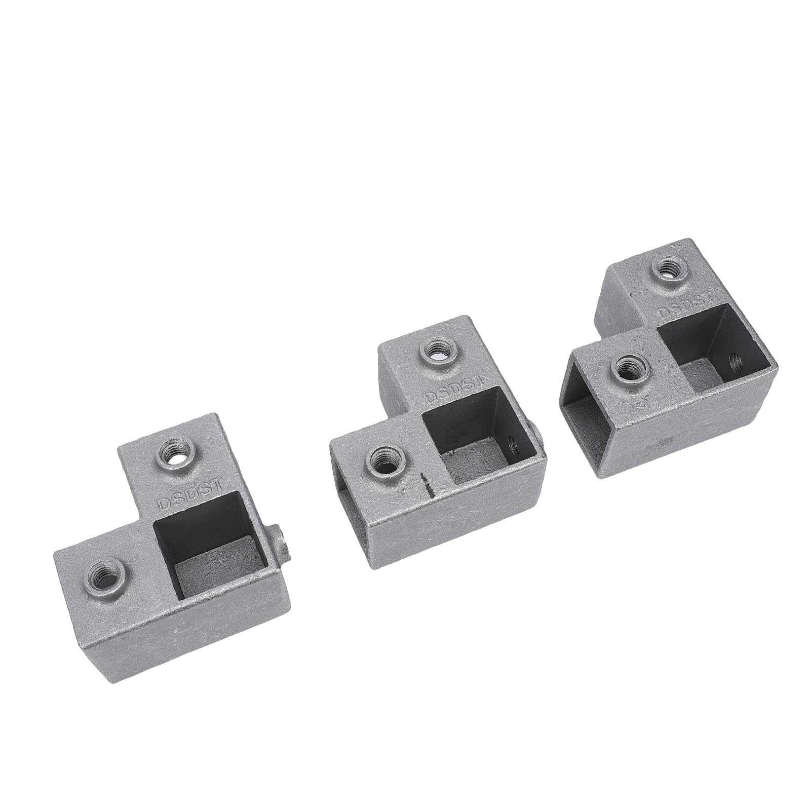 Annadue Conector de Tubo Cuadrado de Aluminio, Acoplador de Esquina de Tubo de Abrazadera de 90 Grados, 1 Pulgada, 3 Vías, en Forma de L, para Pasamanos, Cerca de Estante