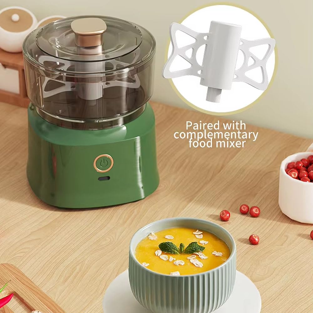 Elektryczny mini rozdrabniacz do żywności – ładowanie przez USB młynek do czosnku, 350 ml, automatyczne narzędzie kuchenne do cebuli, mięsa, przypraw, czosnku i owoców.