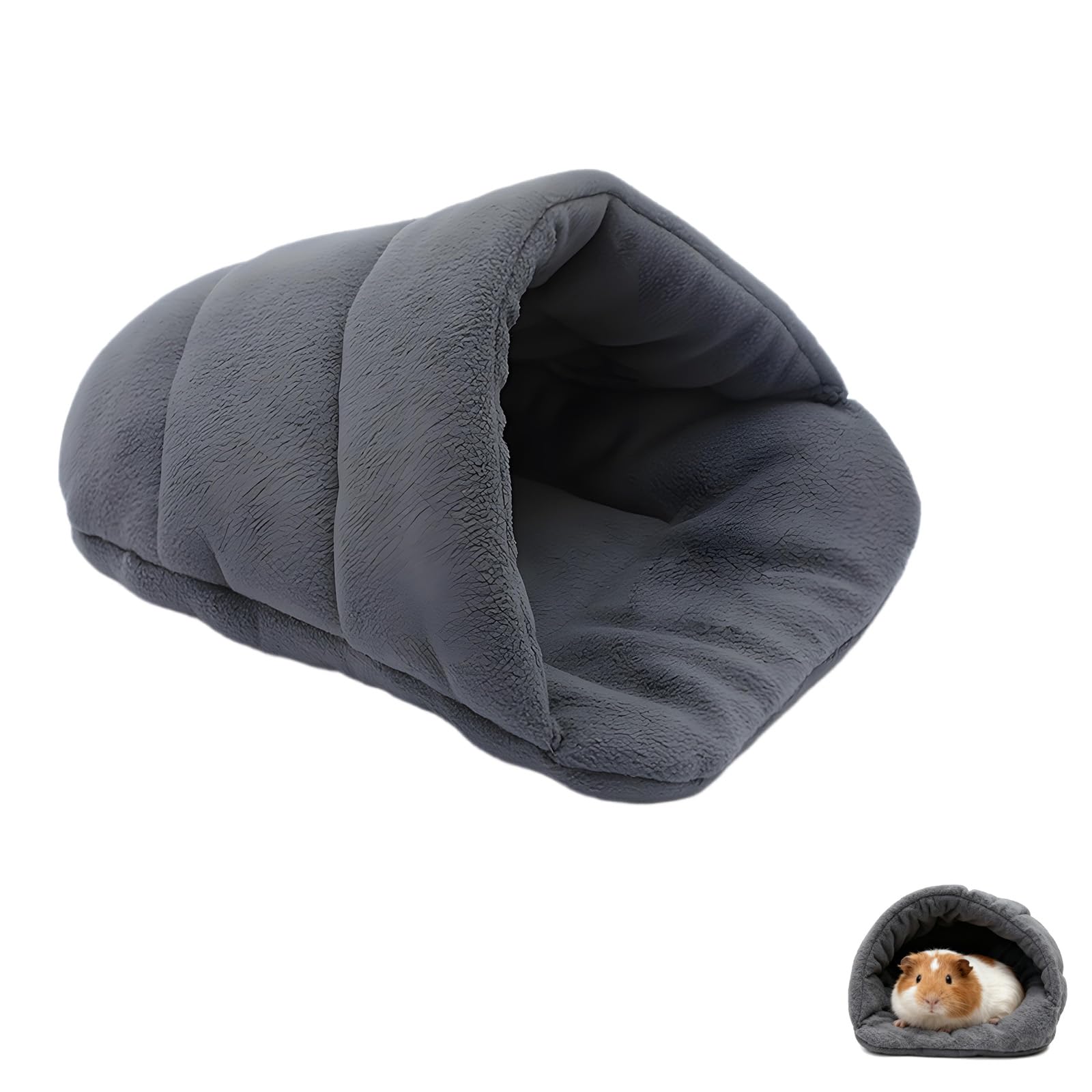 nuneoeuo Guinea Pig Bed, Mini Guinea Pig House Soft and Warm Hamster Bed Dark Gray Small Pet Beds, Comfortable Pet Sleeping Bag Mini Suitable for Hamster Squirrel Hedgehog Guineas Pigs
