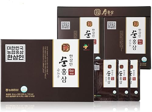 NongHyup HANSAMIN - Bebida de ginseng rojo puro, hecha de ginseng rojo de 6 años, producto de Corea, , 100 %