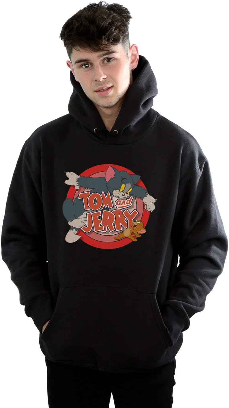 Tom And Jerry Men's Classic Catch Hoodie XXX-Large Black