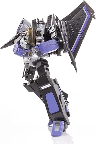 Miniatura 4 de 5in Deformation Robot Flying Squad Starscream Thundercracker Skywarp Playset Avión F15 Fighter Robot Modelo de Juguete Figura de Acción Versión KO