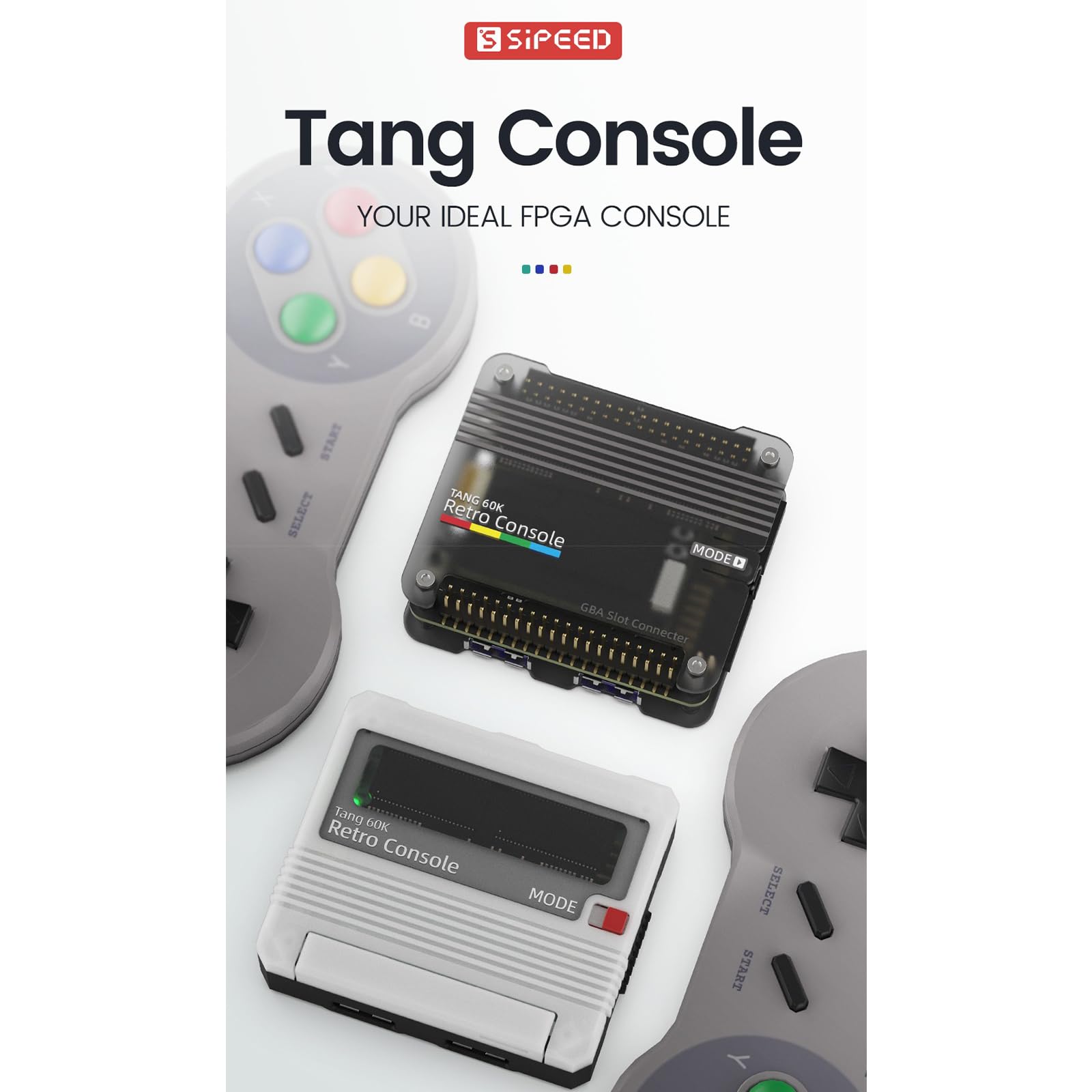 Sipeed Tang Console Retro Game Console FPGA Dev Board, fino a 138K LUT4 Dual-PMOD Dual 40P PCIe Gen2/3x1 HDMI TX x1, compatibile con RPi 5 PCIe FPC, per sviluppatori FPGA (138K, console Premium)