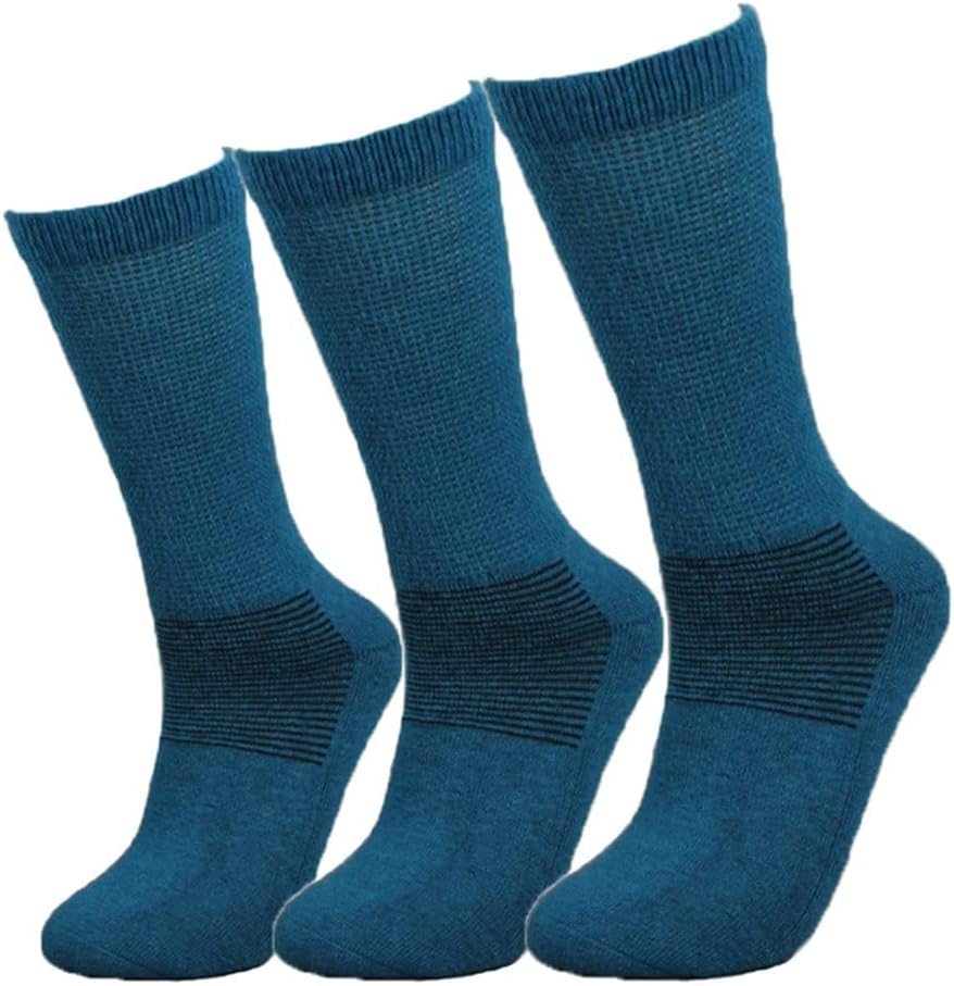 Wool Socks Men Hiking Crew Cushion Boot Sock Wool Hiking Socks Trekking Outdoor Thermal Warm(D)