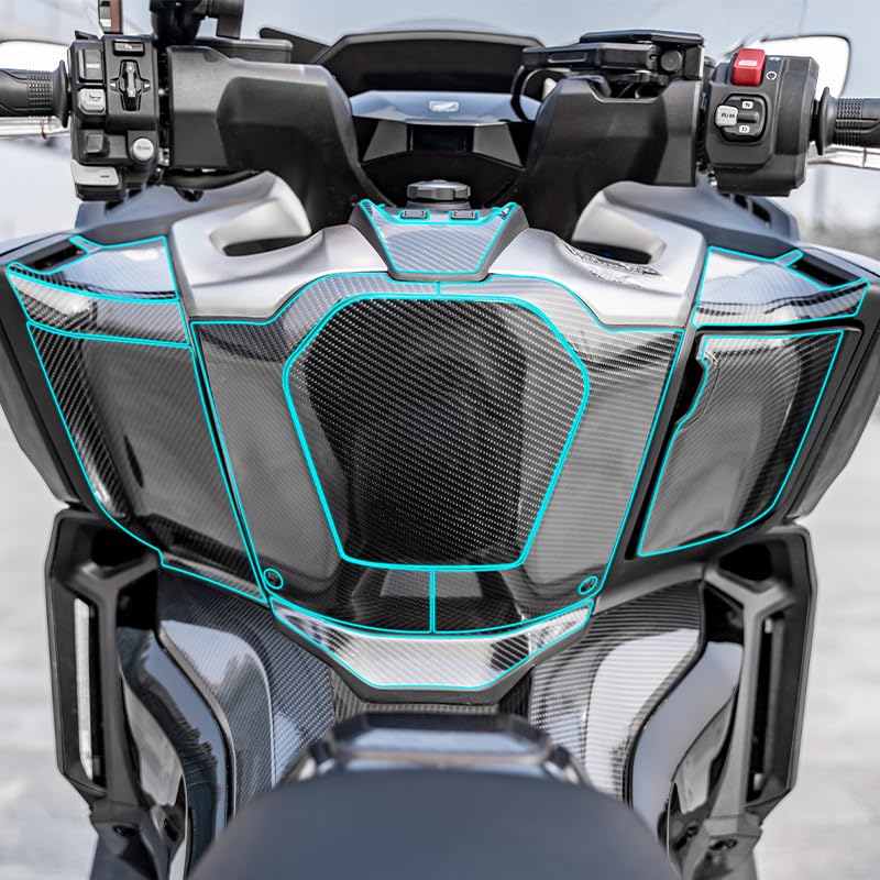 for Honda Forza 750 | Carbon Fiber Decorative Protection Stickers, Scratch-Resistant Decals for Plastic Parts, Fuel Tank, Fairings, and Storage Areas (Storage Box)