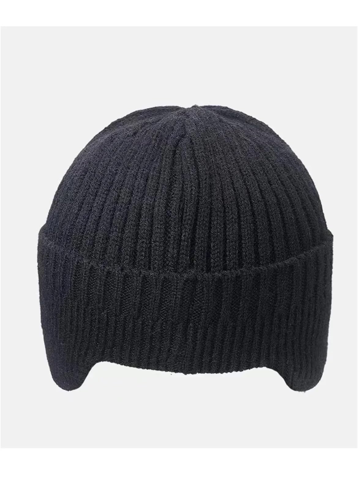 2 pezzi cappello invernale da uomo protezione for le orecchie esterno caldo berretto spesso lavorato a maglia for bicicletta sciarpa visiera antivento baseball maschile per Ciclismo(Black)