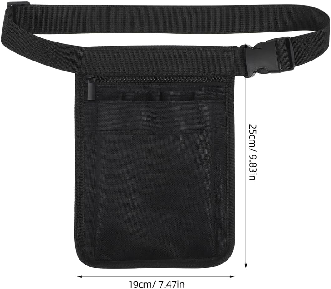 Multifunctional Tool Waist Bag with Adjustable Belt 9.84X7.48 Inch Medical Waist Pouch for Nurses Gardeners Doctors with Multiple Pockets
