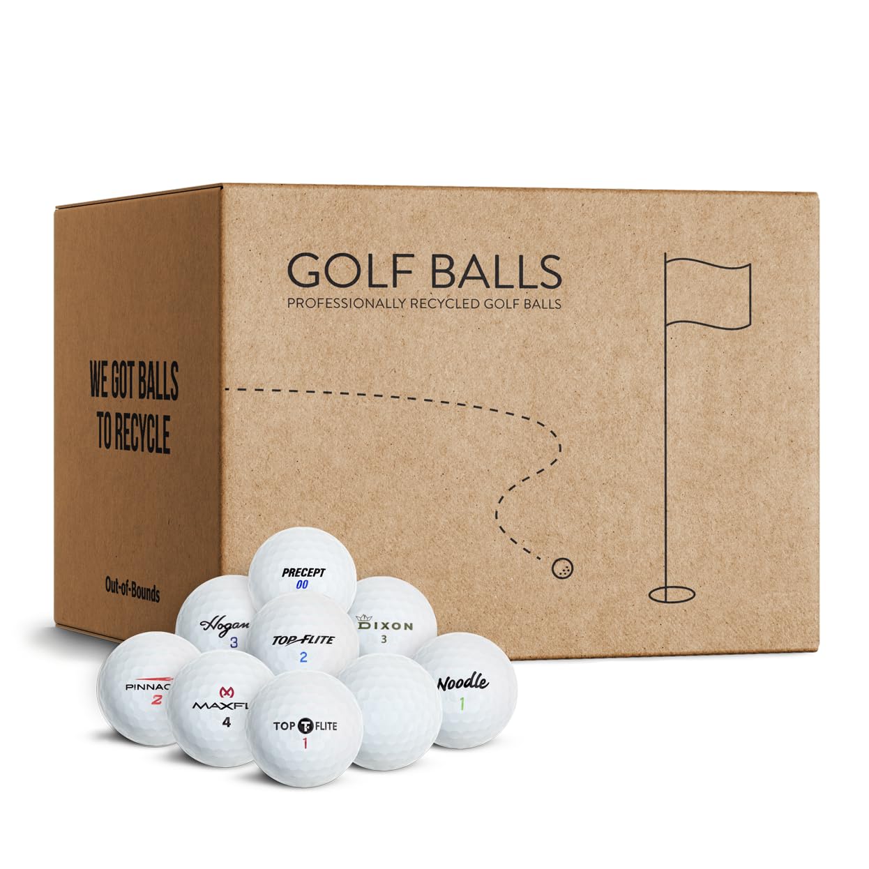 Palline da Golf Recuperate 100 PZ Combinazione Lakeballs Marche Miste Qualità AAA/AA