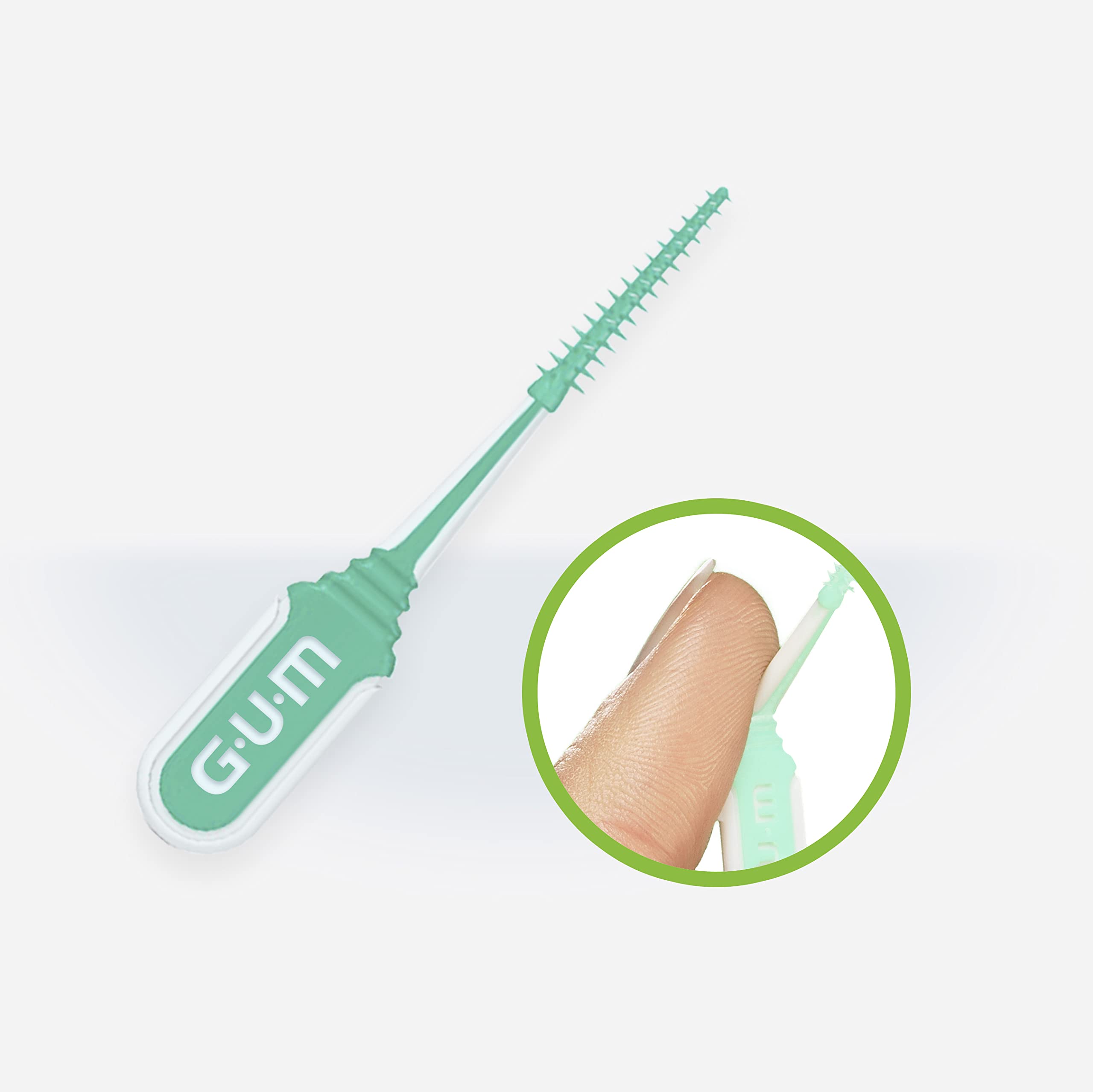 GUM SOFT-PICKS COMFORT FLEX Palillos Interdentales de Goma/Eliminan eficazmente la placa y los restos de alimentos/Suaves y flexibles/Con estuche de viaje (Medium, 6)