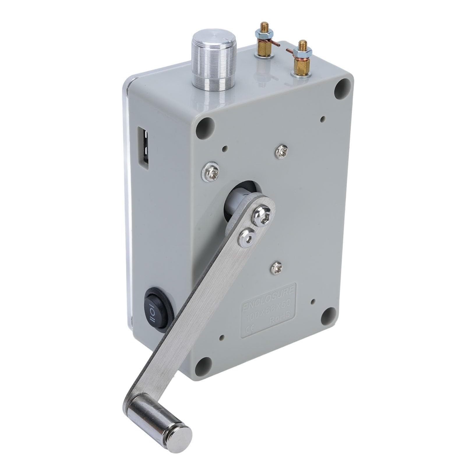 Gikfun Handkurbelgenerator, tragbares Notfall-USB-Ladegerät mit COB-Licht und Feuerzeug, kompaktes Überlebens-Lichtgetriebe für Outdoor-Camping, Wandern, Verdunkelung und Notfallvorsorge GK1029