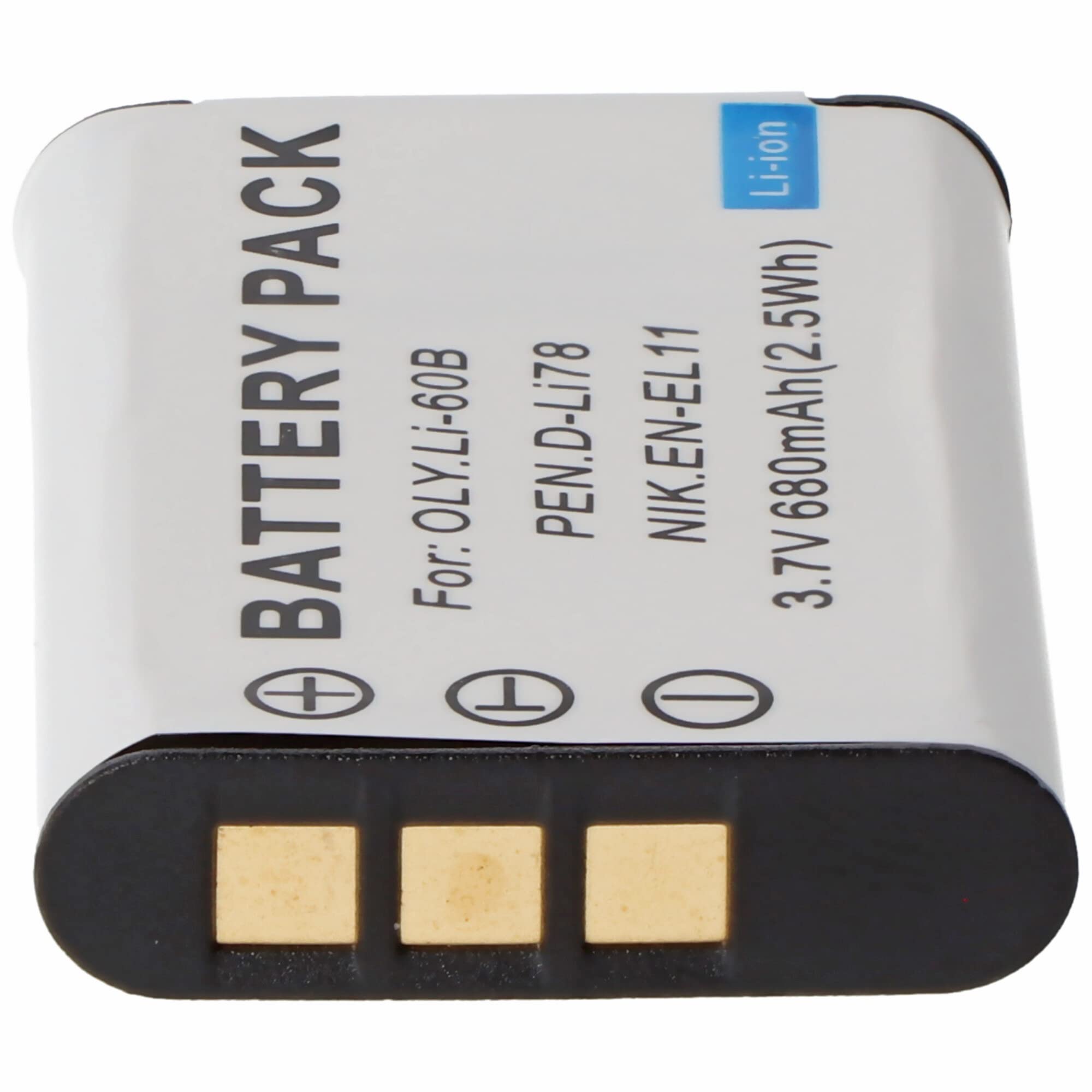 AccuCell Akku passend für Pentax D-LI78, Optio M50, V20, W60 