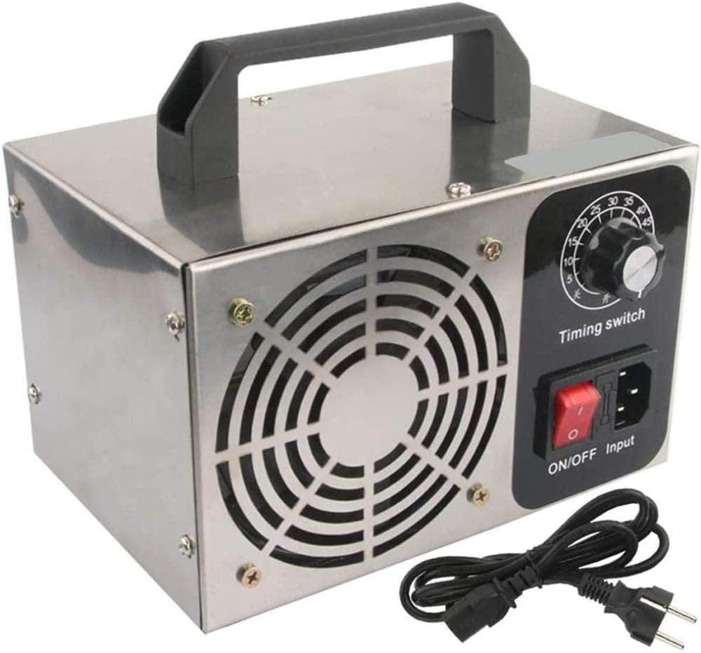 cheaacc Ozonizador Generador de ozono Máquina de ozono Purificador de Aire de Acero Inoxidable Filtro de Aire Esterilización Limpieza Formaldehído 10G 220V