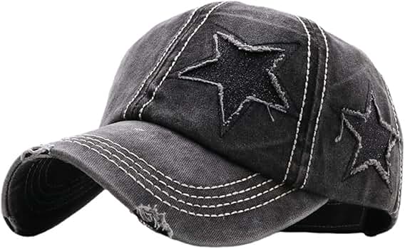 XPONNI Y2K Slouchy Hats - Women's Grunge Accessories (Black