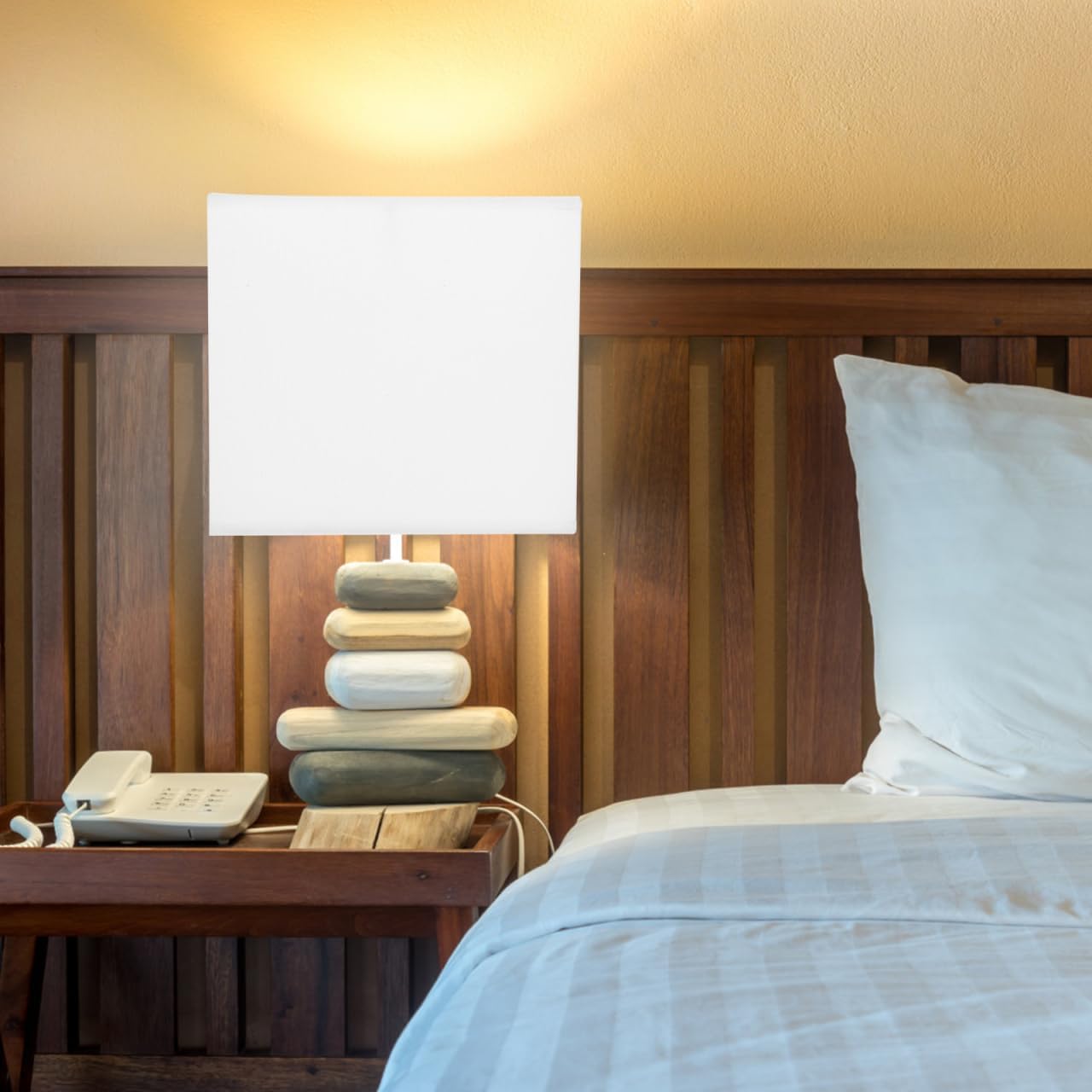 VALICLUD Rectangular Cloth Lampshade for Table Lamp Replacement Shade Rustic Design for Hotels and Home Decor Versatile Use Hanging and Table Lamps