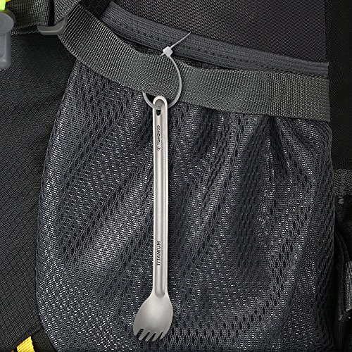 DECDEAL Tomsho titanium long handle spork ao ar livre portátil matte acabamento jantar spork cutlery