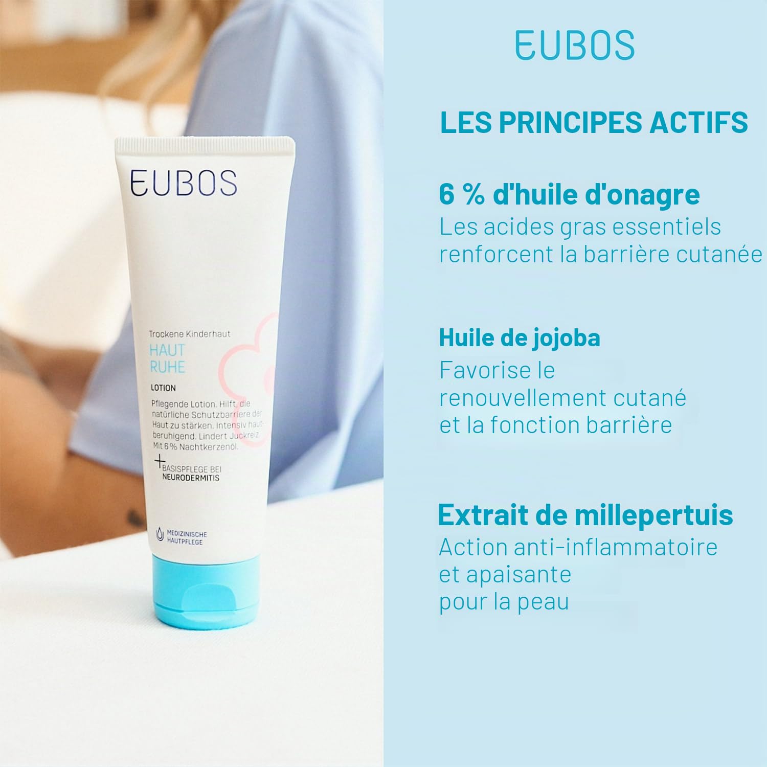 EUBOS Kinder Haut Ruhe Lotion, 125 ml Lotion