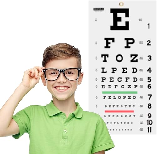 Miniatura 7 de PECULA Gráfico ocular para exámenes: gráfico de pared Snellen de 20 pies, 11 x 22 pulgadas.