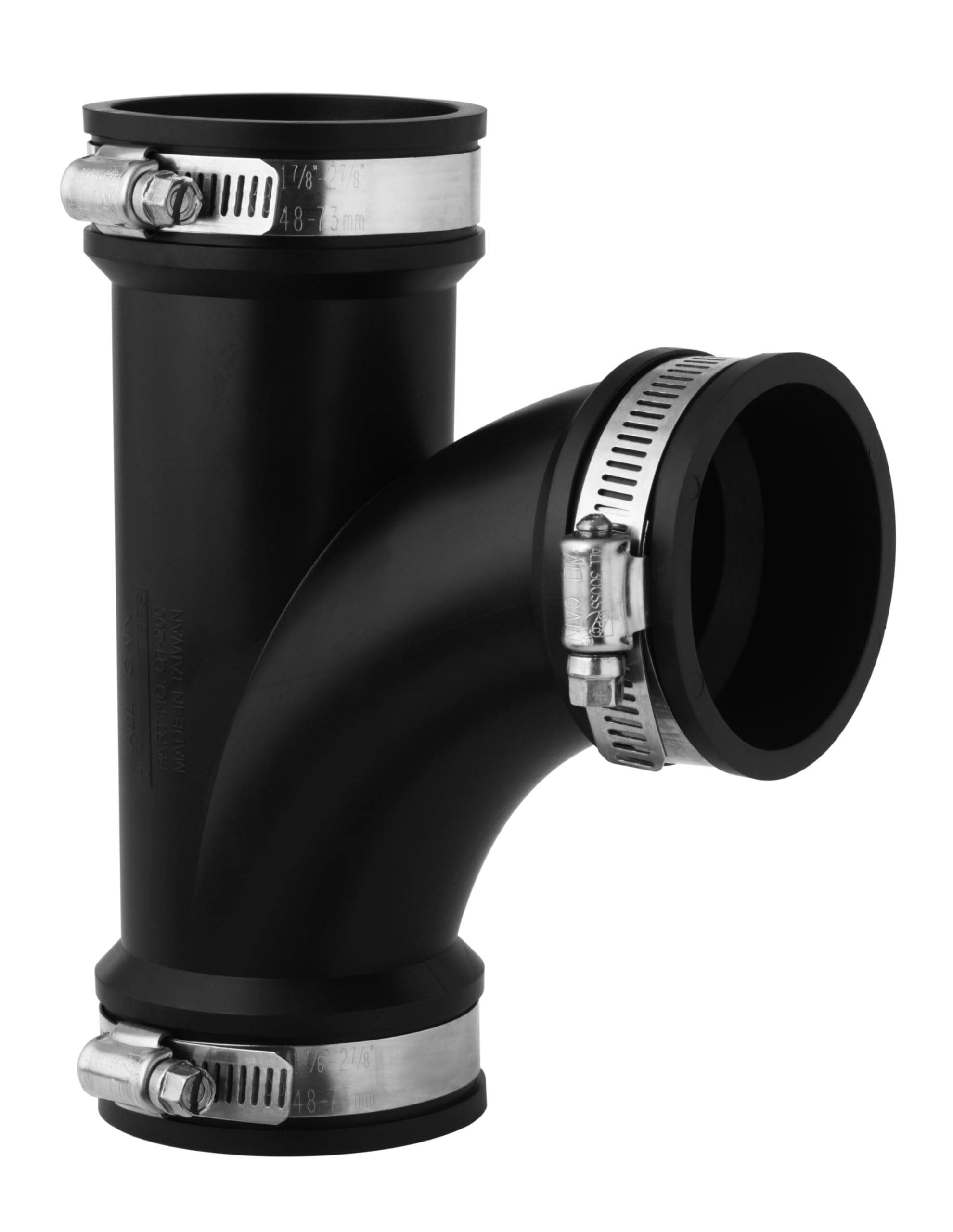AquaForte Elastyczny elastomer PCW trójnik 50 mm (zakres zaciskania 50-44 mm), niezwykle elastyczny!