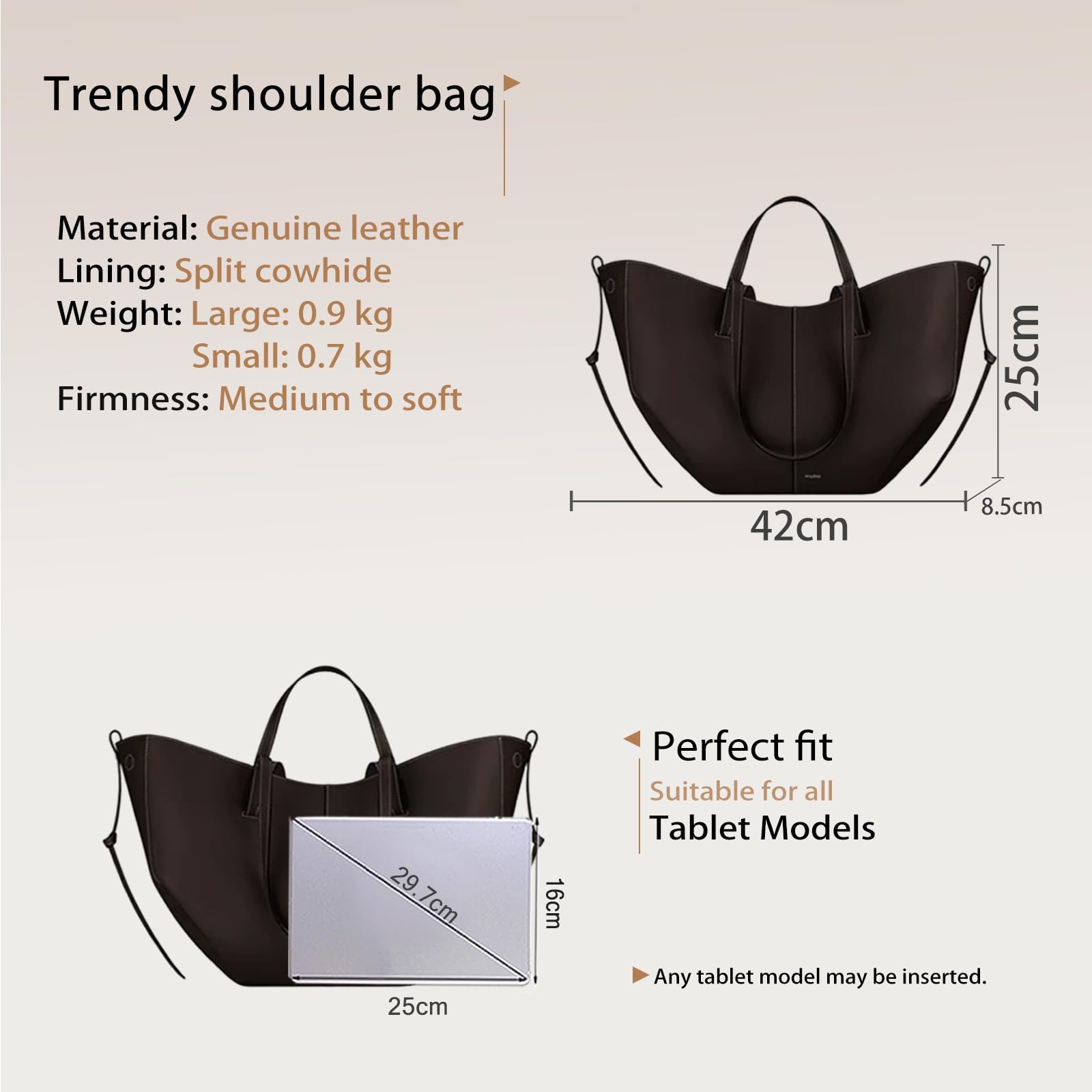 CORIOS Bolso de Mano para Mujer PU Cuero Bolsa de Cubo Elegante Bolsos de Hombro Gran Capacidad Bolsa Shopper Moda Tote 2pcs para Trabajo Viajes Compras Ébano S