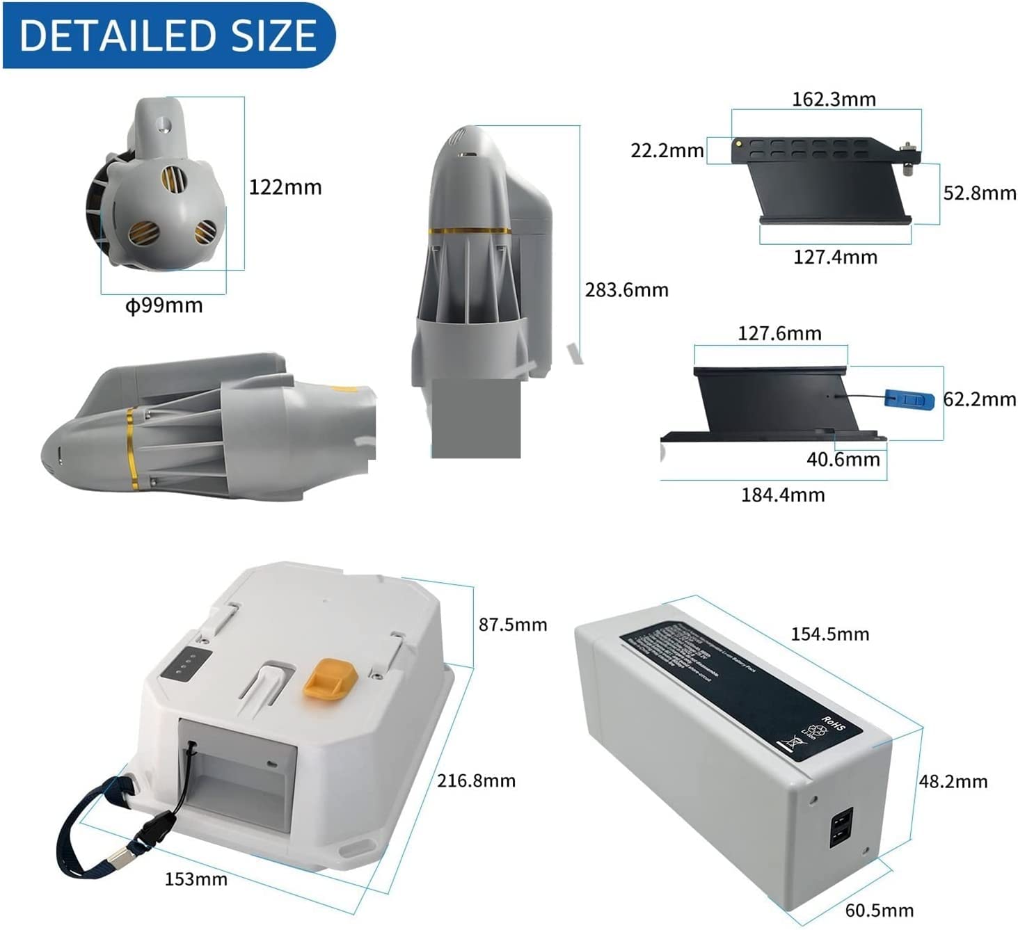 Amazon.co.jp: 水中サーフボードモーター、24V電動サーフィンフィン