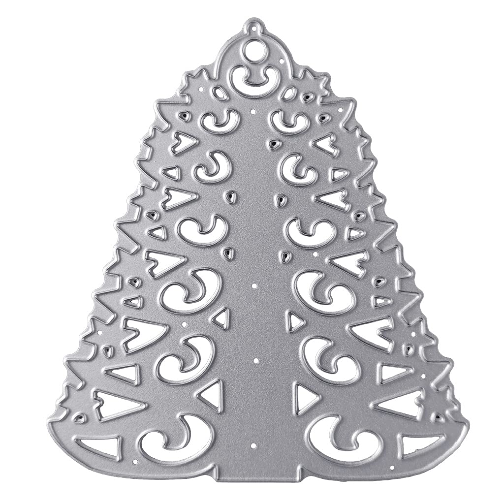 Fustelle in metallo a forma di Babbo Natale, con albero di neve e albero di neve, stencil per fai da te, goffratura, foto, decorazioni, album di