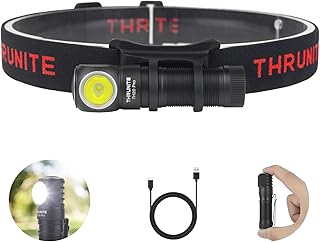 ThruNite TH20 Pro 1010 Lumen Rechargeable LED Headlamp, Powerful Right Angle Flashlight Compatible with AA Battery, for In...