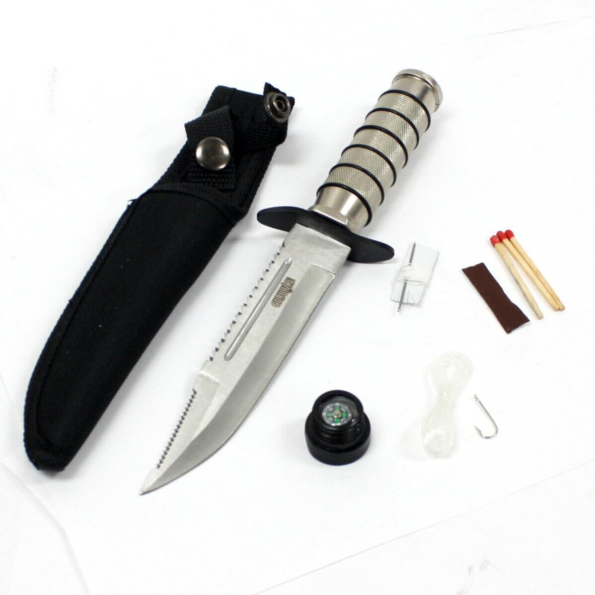 Professional Tools & Accessories For 9" Tactical Survival Outdoor Hunting Knife w/Sheath Bowie Blade Compass Fishing 842873011031 Mod-TXC-835