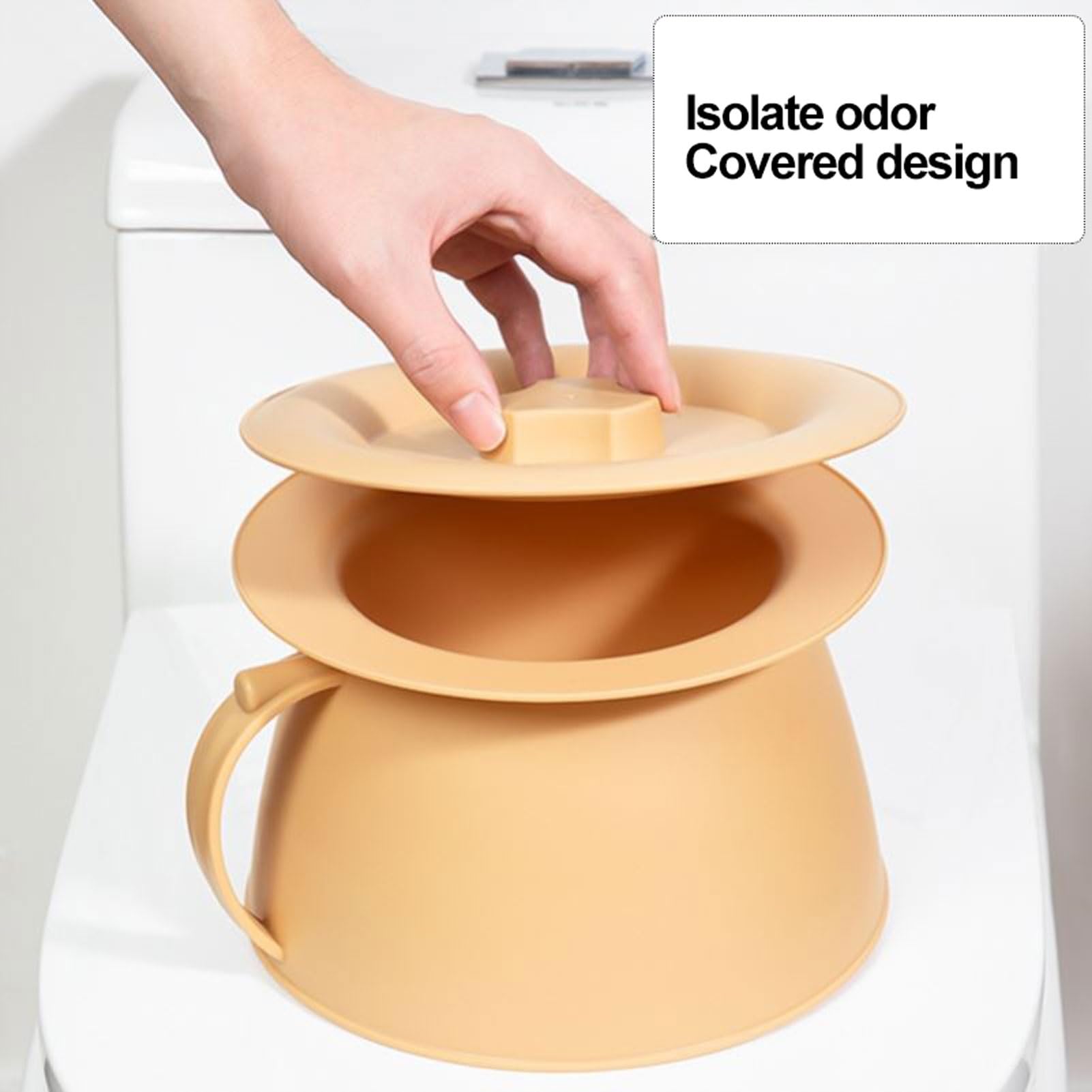 Vaso Da Notte Con Coperchio E Manico - Orinatoio Unisex In Plastica, 1.5L, Verde, Per Anziani E Bambini