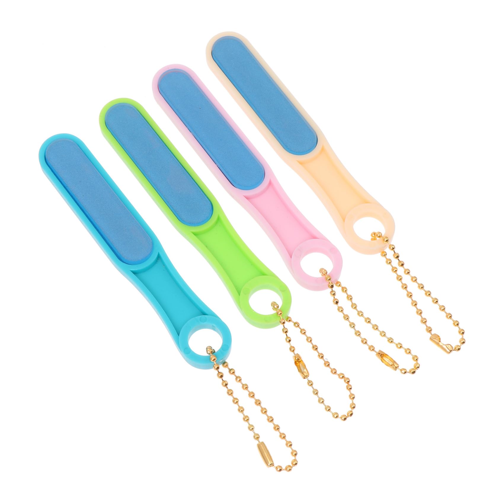 WOFASHPURET 4Pcs Assorted Color Nano Glass Nail Files Creative Manicure Tools for Easy Use for Home Salon for Beginners Professionals