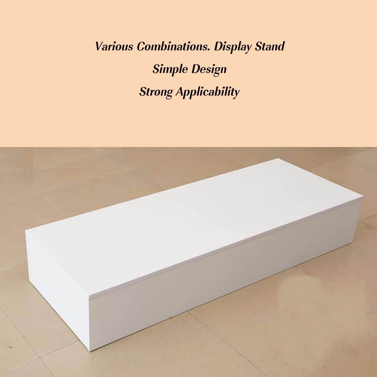 Piedistallo quadrato per negozio di abiti da sposa, 30 x 30 x 10 cm, bianco, espositore da tavolo per matrimoni, decorazioni per negozi di abbigliamento, vetrine di eventi, oggetti di scena per