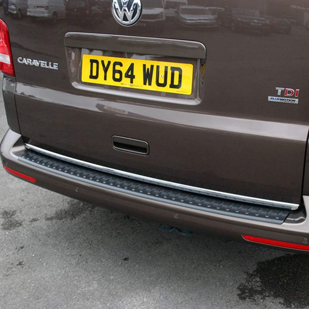 VAN-X Compatible with VW T5 Transporter Black Tailgate Rear Bumper Protector (Present Idea)