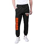 Ultra Game NFL Official Adults Super Soft Game Day Jogger Sweatpants - Unisex, Chicago Bears, Black, Medium