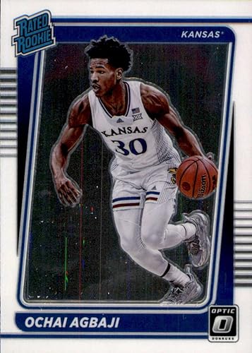 2022-23 Panini Chronicles Draft Picks Donruss Optic Rated Rookie #20 Ochai Agbaji Kansas Jayhawks RC Rookie Basketball Trading Card